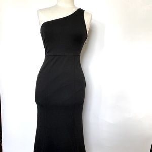 Asymmetrical Black Dress